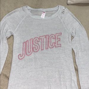 Grey Justice sweater
